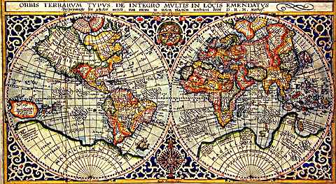 De wereldkaart van de Zuid-Nederlandse Petrus Plancius